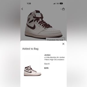 Jordan
x A Ma Maniére Air Jordan 1 Retro High OG sneakers